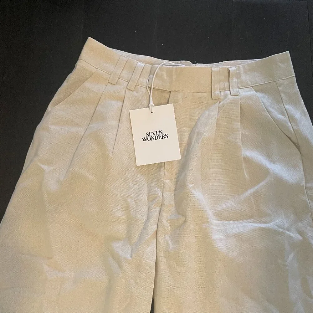 SEVEN WONDERS ZEPHY LINEN  WIDE LEG PANT - SAND (From Runaway The Label) - Picture 8 of 12